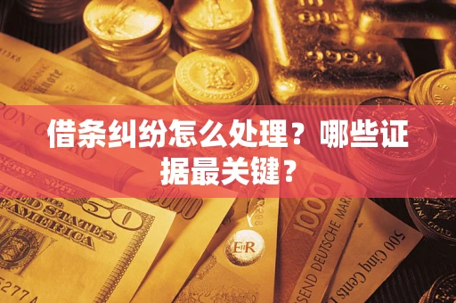 北京借条纠纷怎么处理？哪些证据最关键？