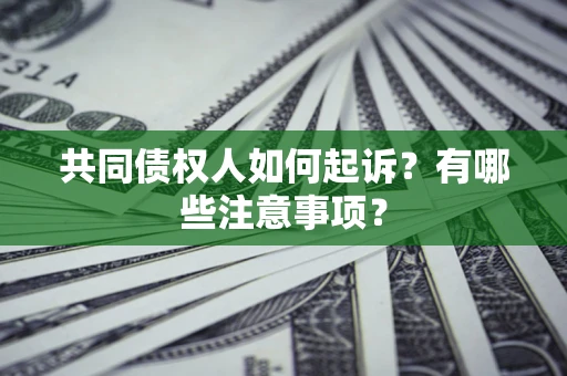 北京共同债权人如何起诉？有哪些注意事项？